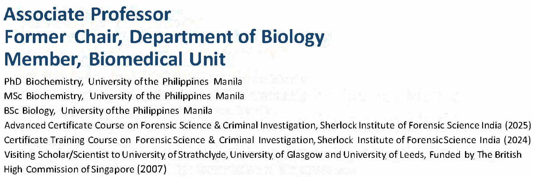 Faculty profile