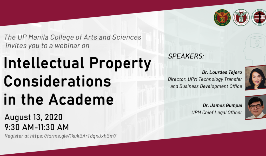 Webinar: Intellectual Property Considerations in the Academe