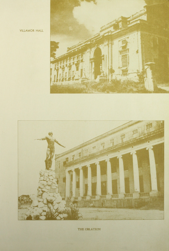 item thumbnail for Villamor Hall and the Oblation statue, 1942