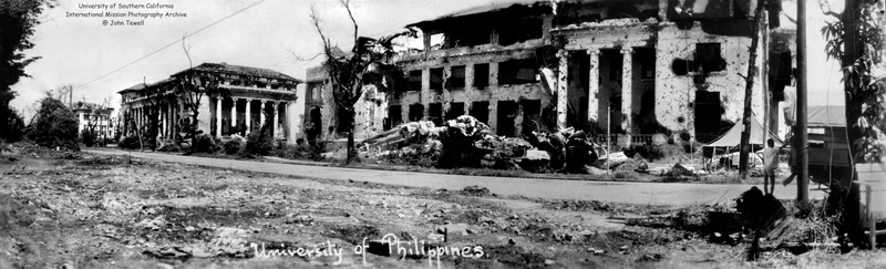 item thumbnail for University of the Philippines, War Damaged Buildings, Manila, 1945