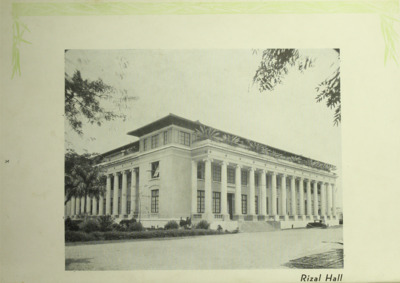 Rizal Hall, 1935